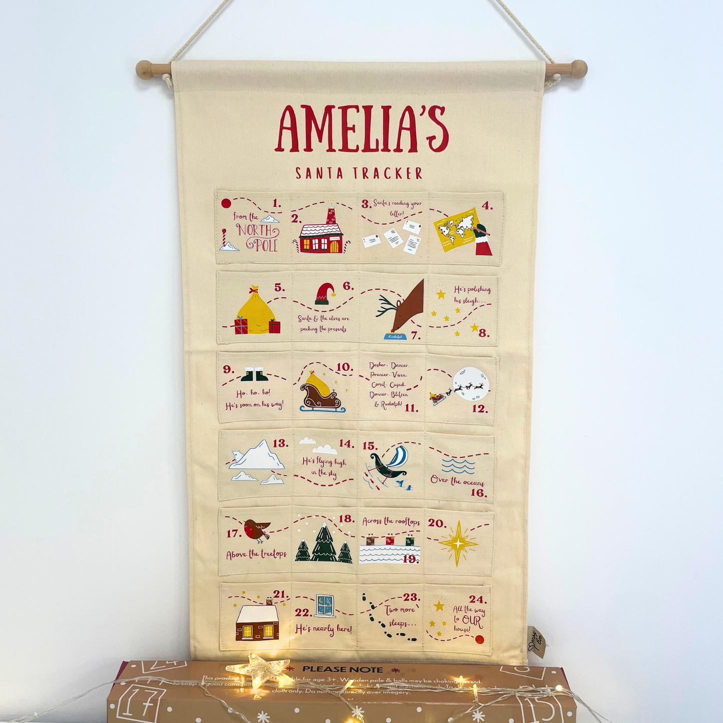 Personalised Santa Tracker Advent Calendar | Custom Made for Kids & Family