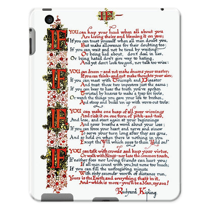 'IF' A Poem by Rudyard Kipling, illuminated by R. G. Baker Tablet Cases