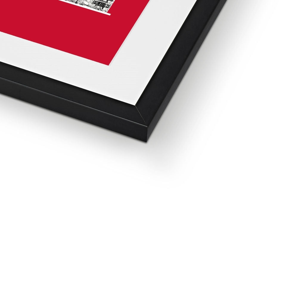 Black County Yam Yam Furnace Red Framed & Mounted Print