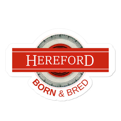 Hereford BORN & BRED Sticker