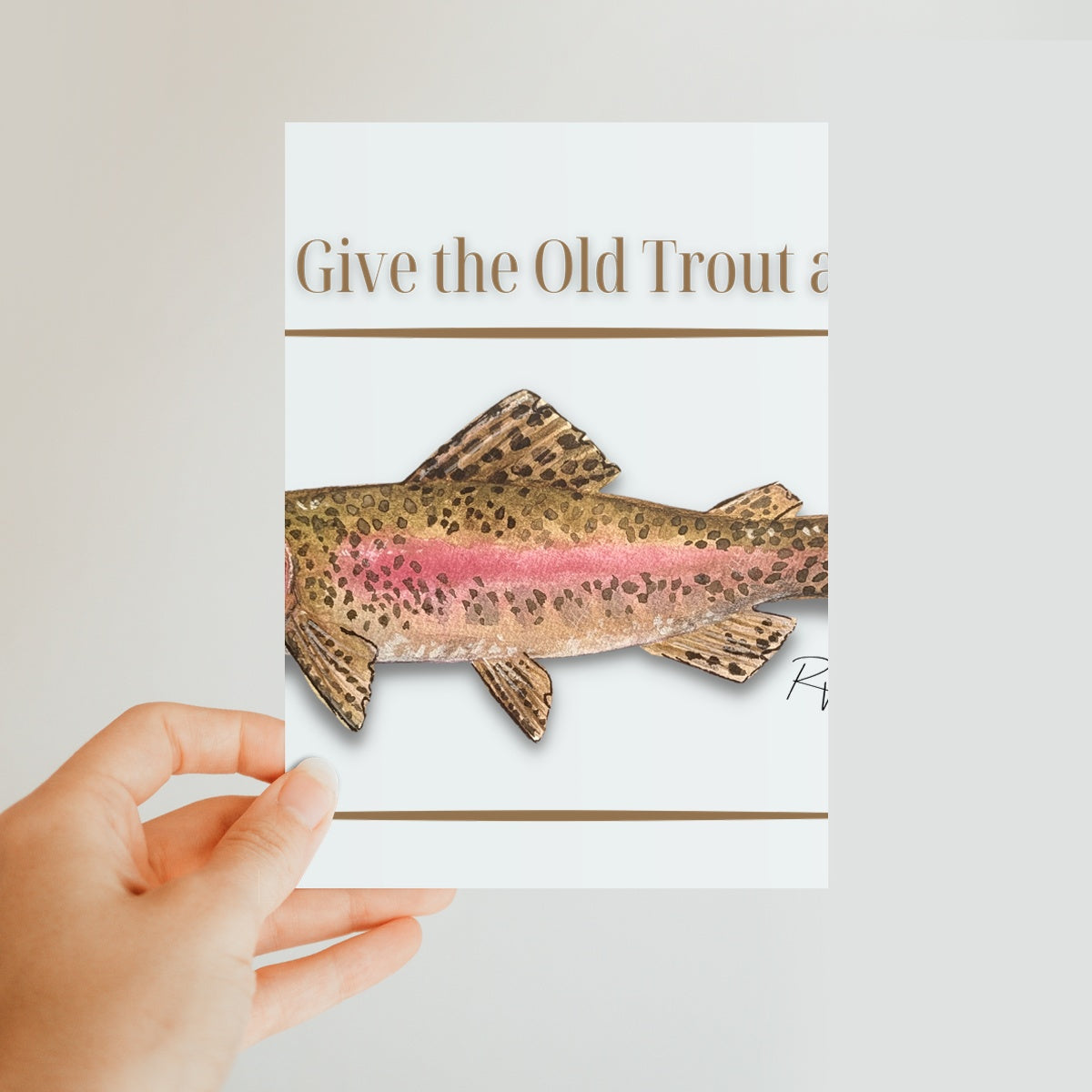 Give the Old Trout a Tickle  Postcard