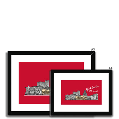 Black County Yam Yam Furnace Red Framed & Mounted Print