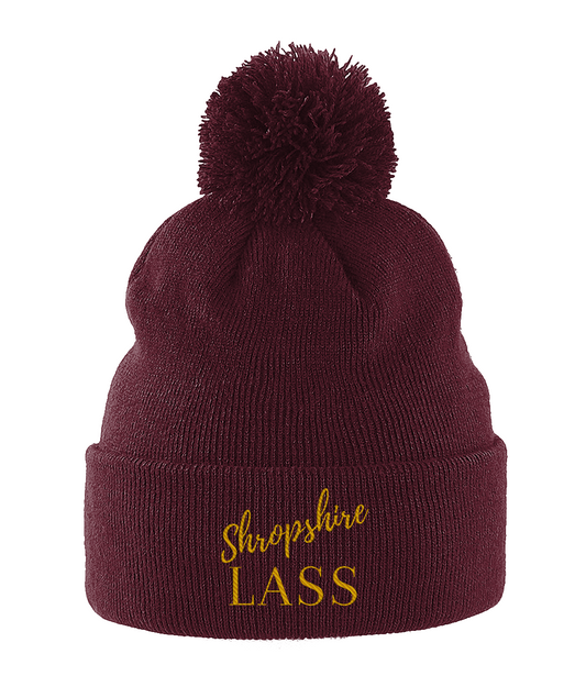 Pom Pom Beanie Cuffed Beanie Shropshire Lass