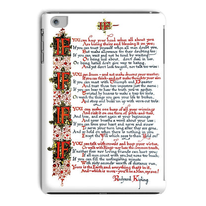 'IF' A Poem by Rudyard Kipling, illuminated by R. G. Baker Tablet Cases
