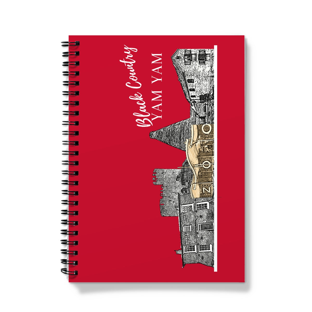 Black County Yam Yam Furnace Red Notebook