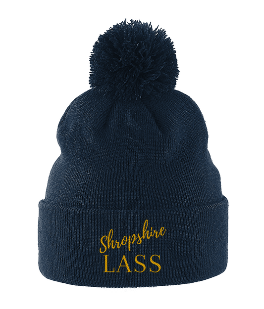 Pom Pom Beanie Cuffed Beanie Shropshire Lass