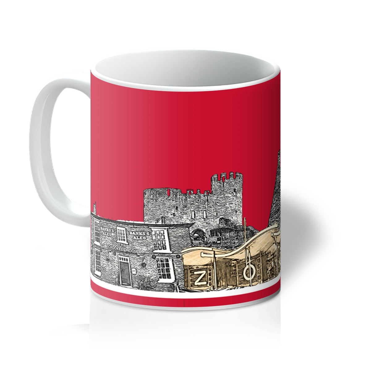 Black County Yam Yam Furnace Red Mug