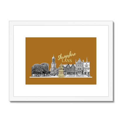 Shropshire Lass Placemat Pine Cone Framed & Mounted Print