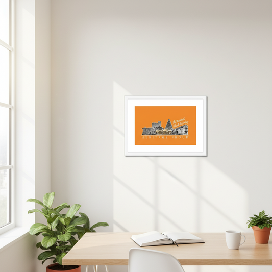 The Bostin' Black Country in Battered Chip Orange Framed & Mounted Print