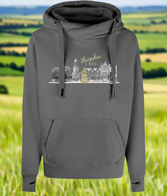 Shropshire Lass Cross Neck Hoodie
